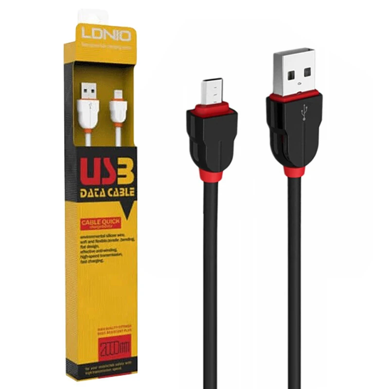 کابل میکرو یو اس بی 2.1 آمپر الدینیو LS02 طول 2 متر