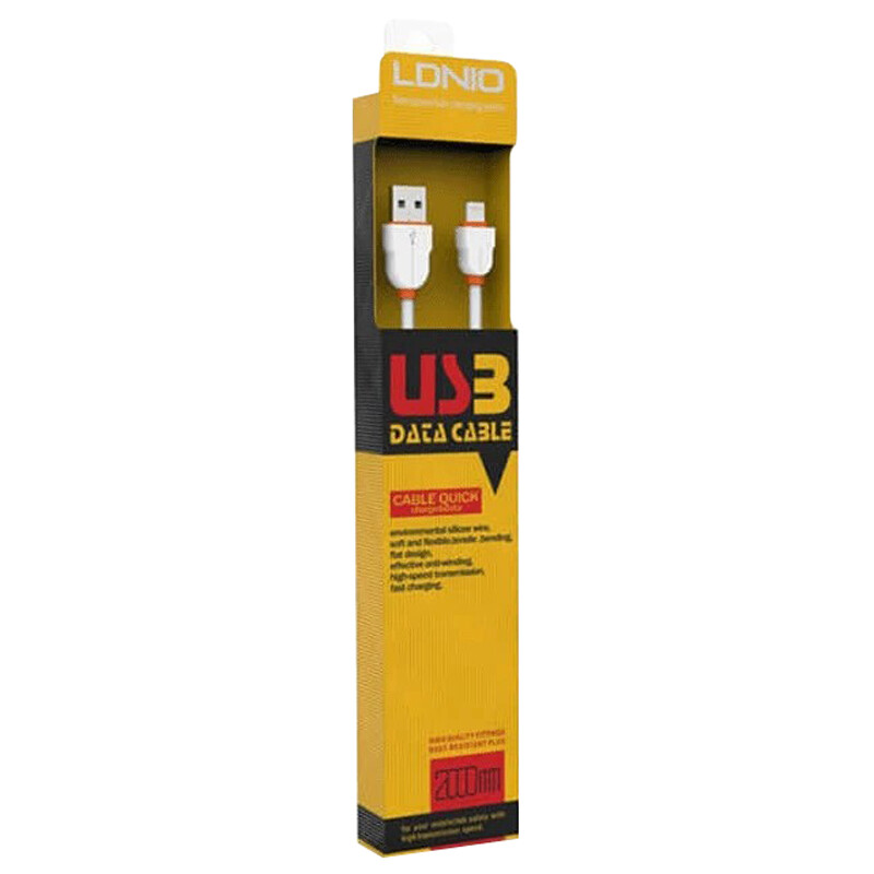 کابل میکرو یو اس بی LDNIO LS02 2.1A 2m