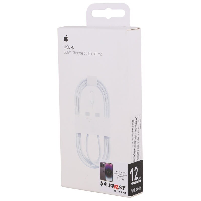 کابل تبدیل فست شارژ Apple A2795 Type-C To Type-C 60W 1m + سوزن سیم کارت