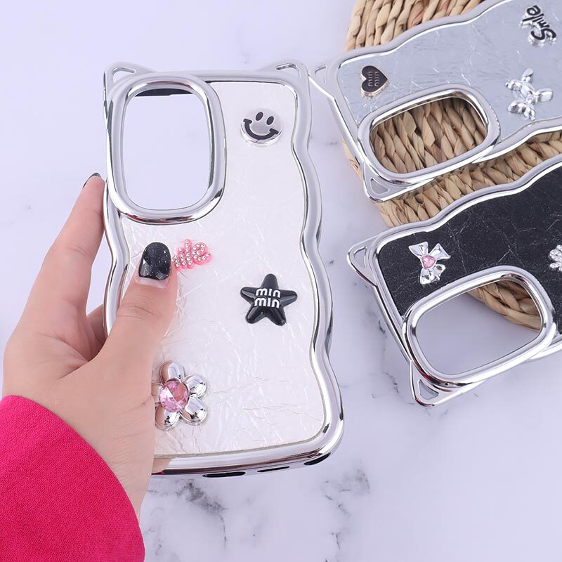 قاب چرمی موج دار سامسونگ Galaxy S25 Ultra برجسته گوش دار