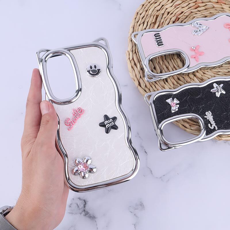 قاب چرمی موج دار سامسونگ Galaxy S24 FE برجسته گوش دار
