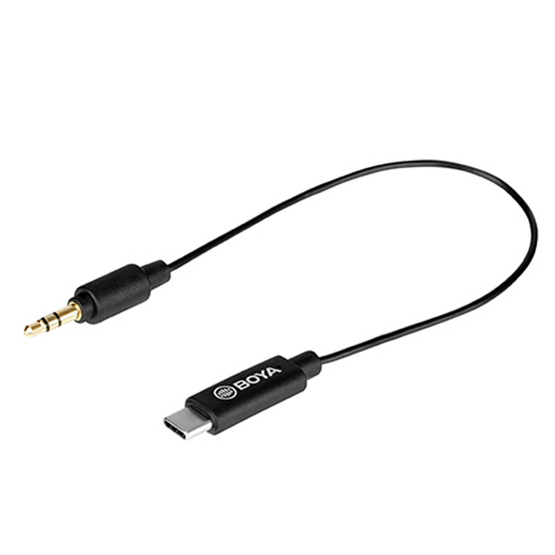 کابل تبدیل کوتاه Type-C به AUX بویا BY-K2 طول 13 سانتی متر