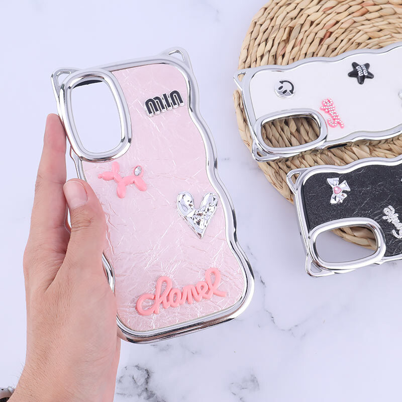 قاب چرمی موج دار سامسونگ Galaxy A15 برجسته گوش دار