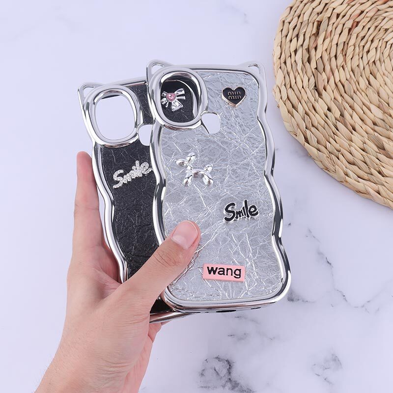 قاب چرمی موج دار سامسونگ Galaxy A21s برجسته گوش دار