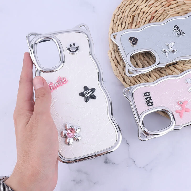 قاب چرمی موج دار سامسونگ Galaxy A02s / M02s / A03s برجسته گوش دار