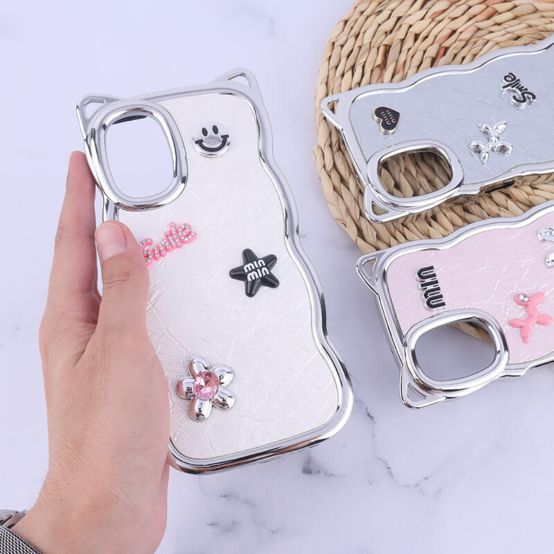 قاب چرمی موج دار سامسونگ Galaxy A02s / M02s / A03s برجسته گوش دار