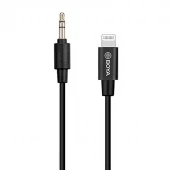 کابل تبدیل کوتاه Lightning به AUX بویا BY-K1 طول 20 سانتی متر