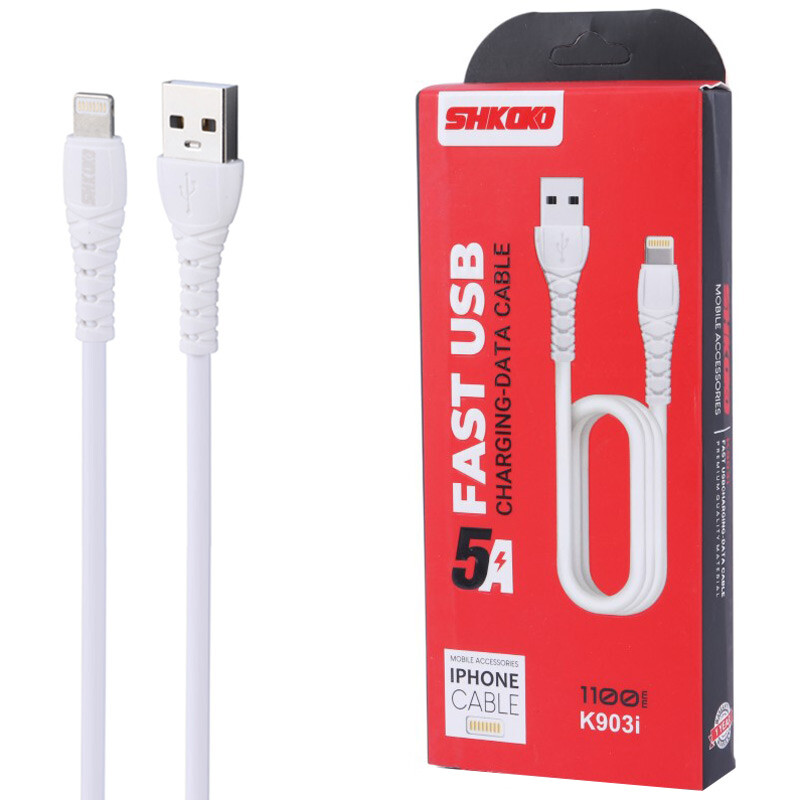کابل آیفونی فست شارژ Shkoko K903i 5A 1.1m