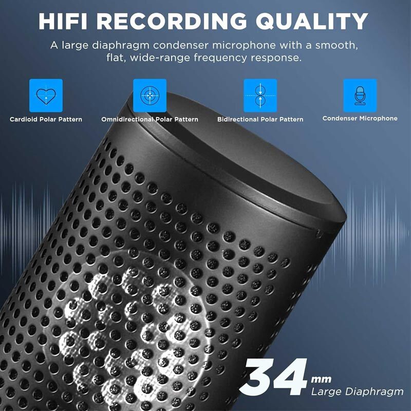 میکروفون کندانسور Boya BY-M1000 PRO + پاپ فیلتر