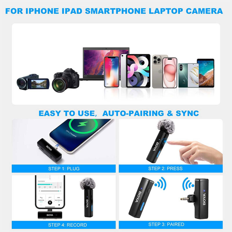 میکروفون یقه ای بی سیم Boya Link A1