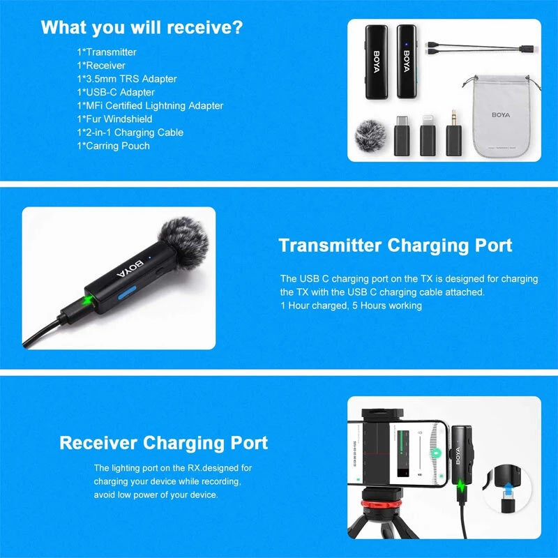 میکروفون یقه ای بی سیم Boya Link A1