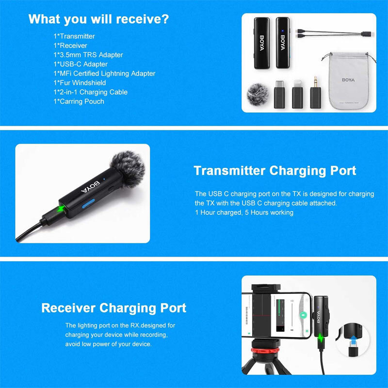 میکروفون یقه ای بی سیم Boya Link A1