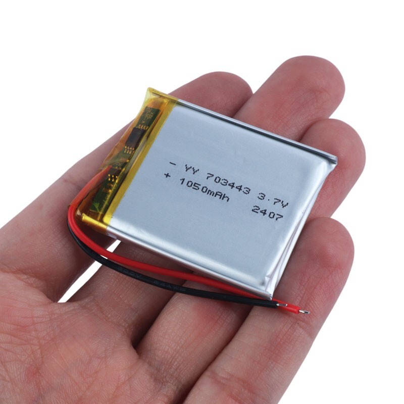باتری لیتیوم 1050mAh 43*34*7mm 703443