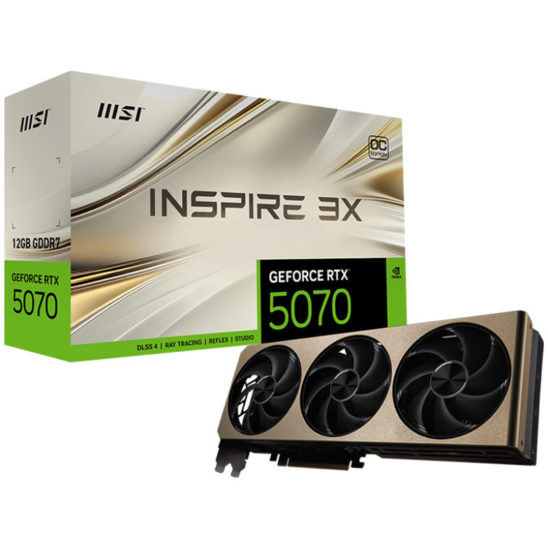 کارت گرافیک MSI GeForce RTX 5070 12GB INSPIRE 3X OC GDDR7 192Bit