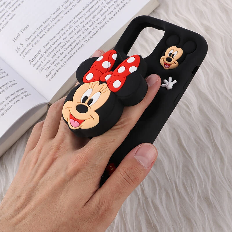 قاب سیلیکونی آیفون iPhone 12 / 12 Pro پاپ سوکت دار طرح Mickey & Minnie Mouse