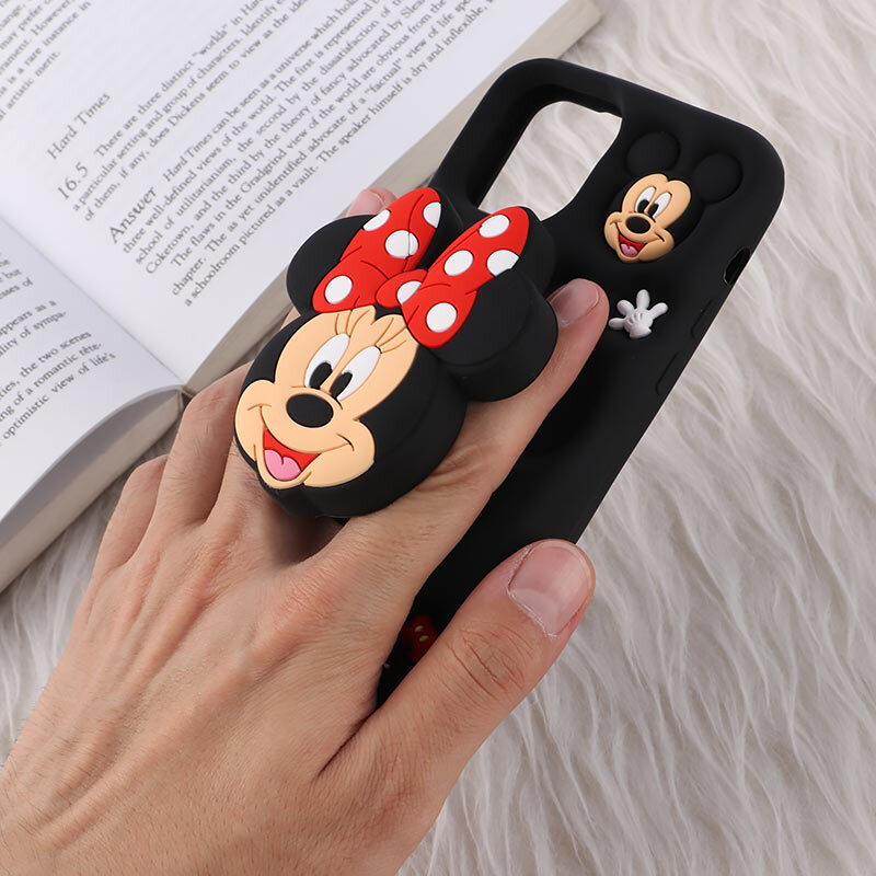 قاب سیلیکونی آیفون iPhone 12 / 12 Pro پاپ سوکت دار طرح Mickey & Minnie Mouse