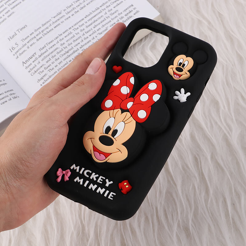 قاب سیلیکونی آیفون iPhone 12 / 12 Pro پاپ سوکت دار طرح Mickey & Minnie Mouse