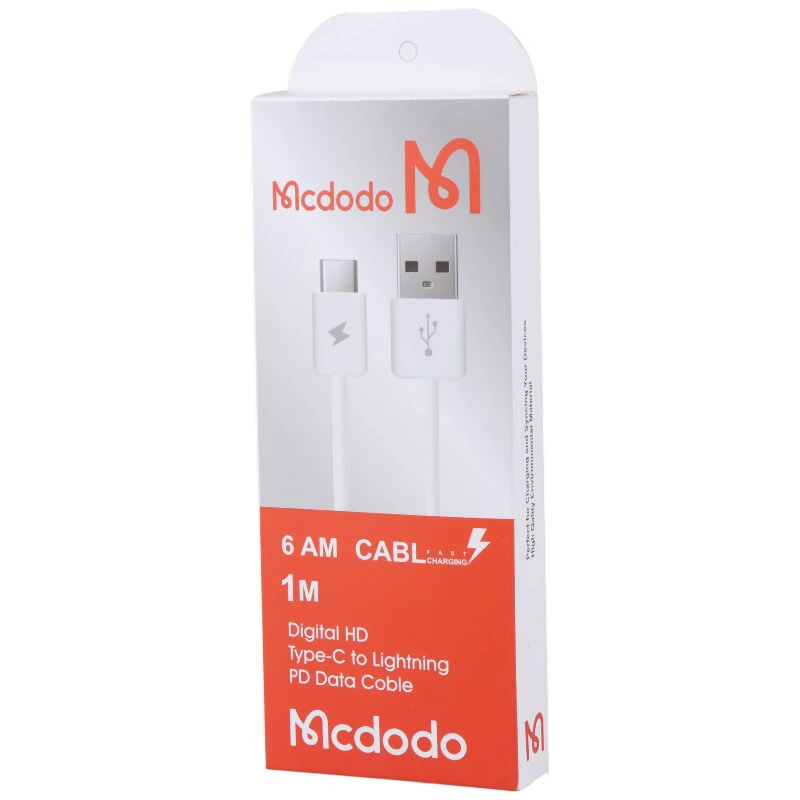 کابل تایپ سی فست شارژ 6 آمپر مک دودو Highcopy طول 1 متر