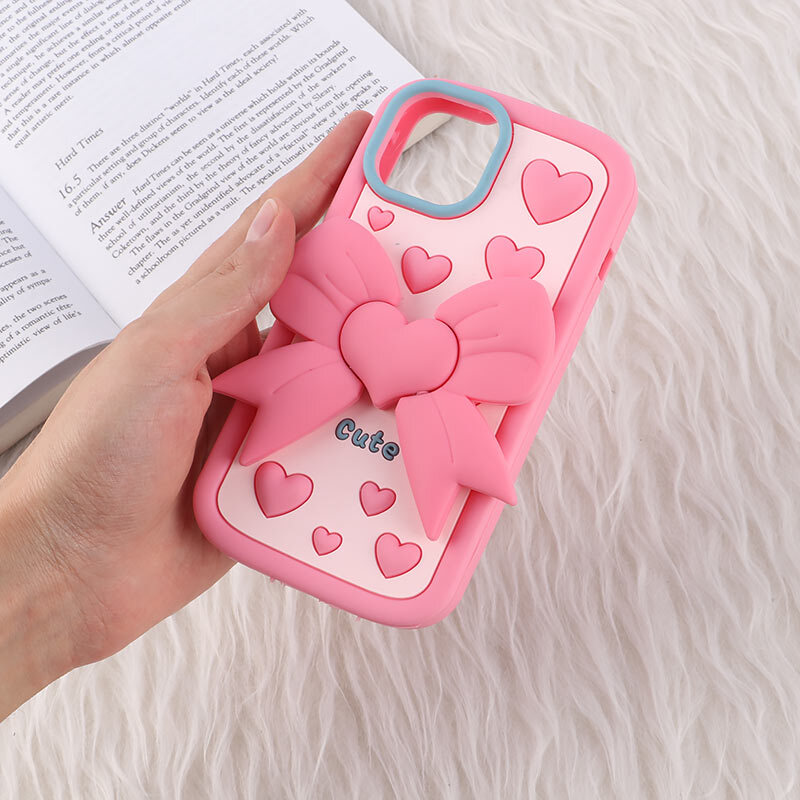 قاب سیلیکونی آیفون iPhone 13 / 14 پاپ سوکت دار طرح Cute