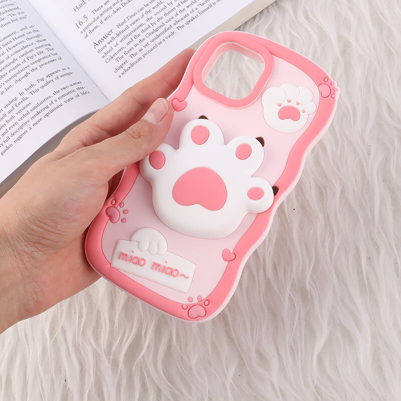 قاب سیلیکونی آیفون iPhone 13 / 14 طرح پنجه Miao Miao