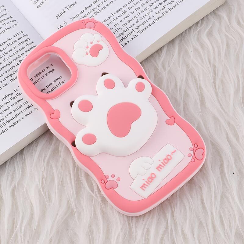قاب سیلیکونی آیفون iPhone 13 / 14 طرح پنجه Miao Miao