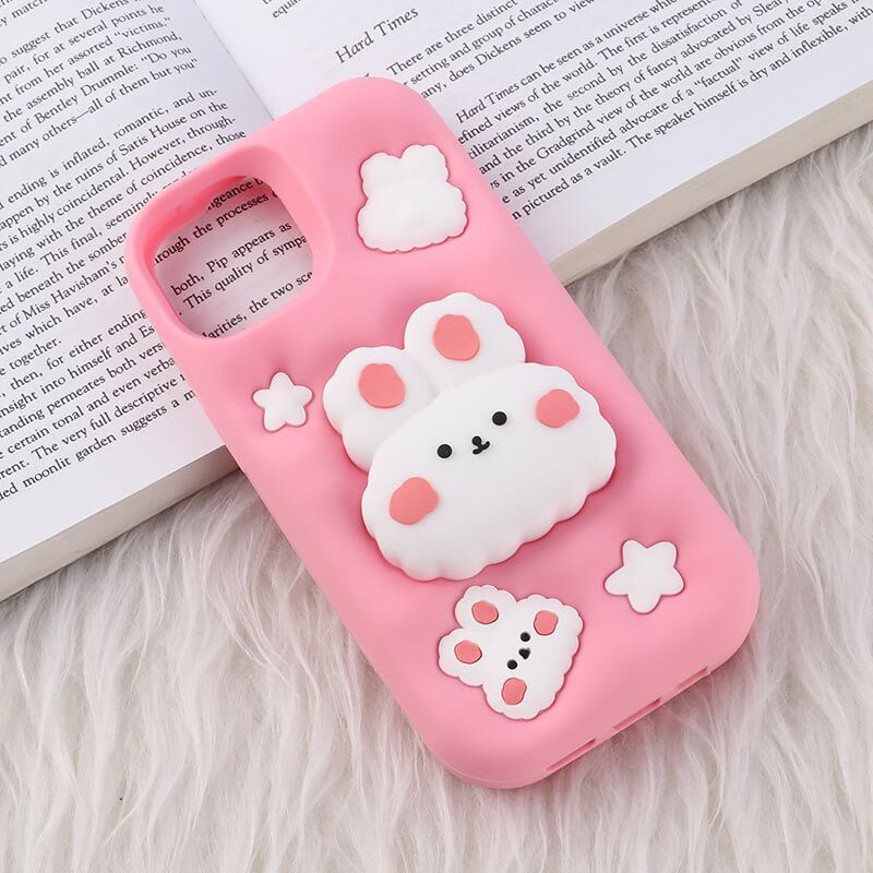 قاب سیلیکونی آیفون iPhone 13 / 14 پاپ سوکت دار طرح خرگوش