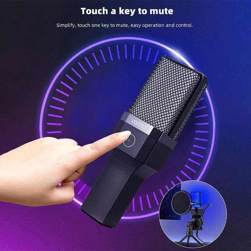 میکروفون رومیزی کندانسور Yanmai X1R RGB