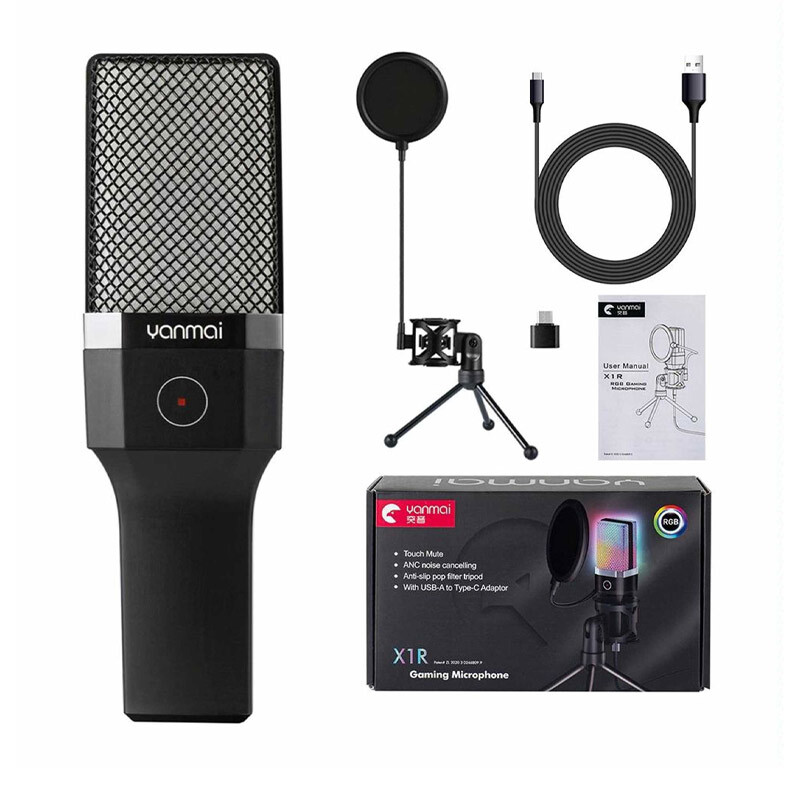 میکروفون رومیزی کندانسور Yanmai X1R RGB