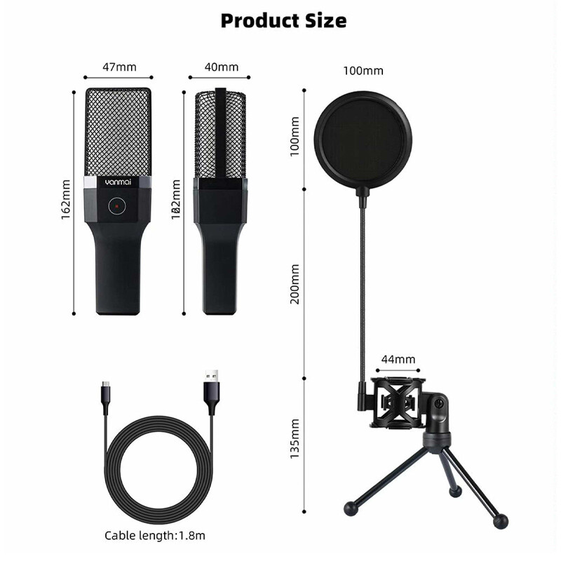 میکروفون رومیزی کندانسور Yanmai X1R RGB
