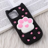 قاب سیلیکونی آیفون iPhone 13 / 14 پاپ سوکت دار گوش دار طرح پنجه