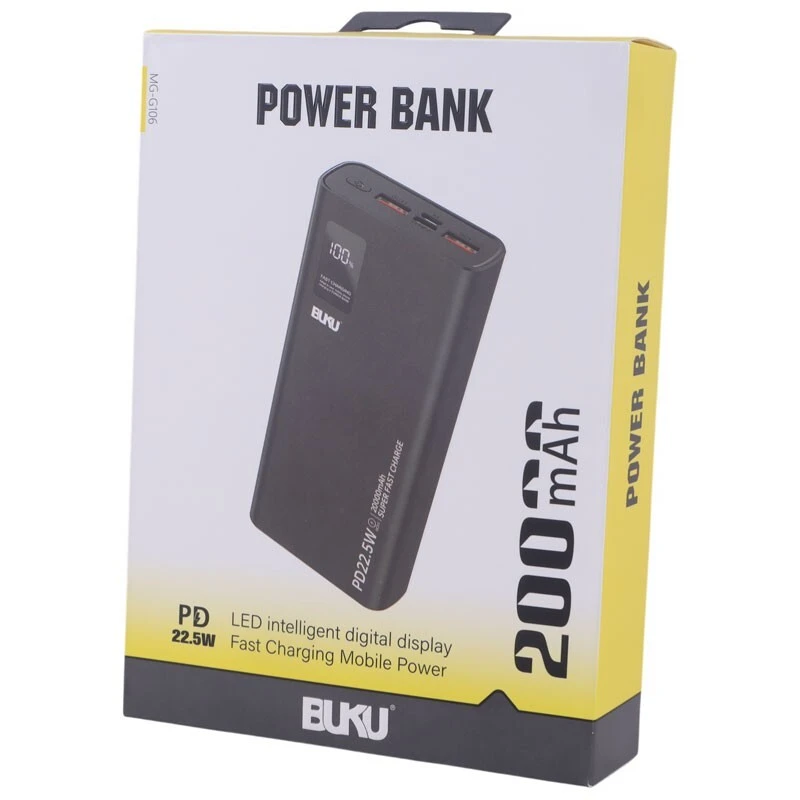 پاور بانک فست شارژ بوکو MG-G106 QC3.0 PD 18W ظرفیت 20000 میلی آمپر ساعت