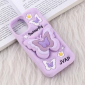 قاب سیلیکونی آیفون iPhone 13 / 14 پاپ سوکت دار طرح Butterfly