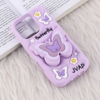 قاب سیلیکونی آیفون iPhone 16 Pro پاپ سوکت دار طرح Butterfly