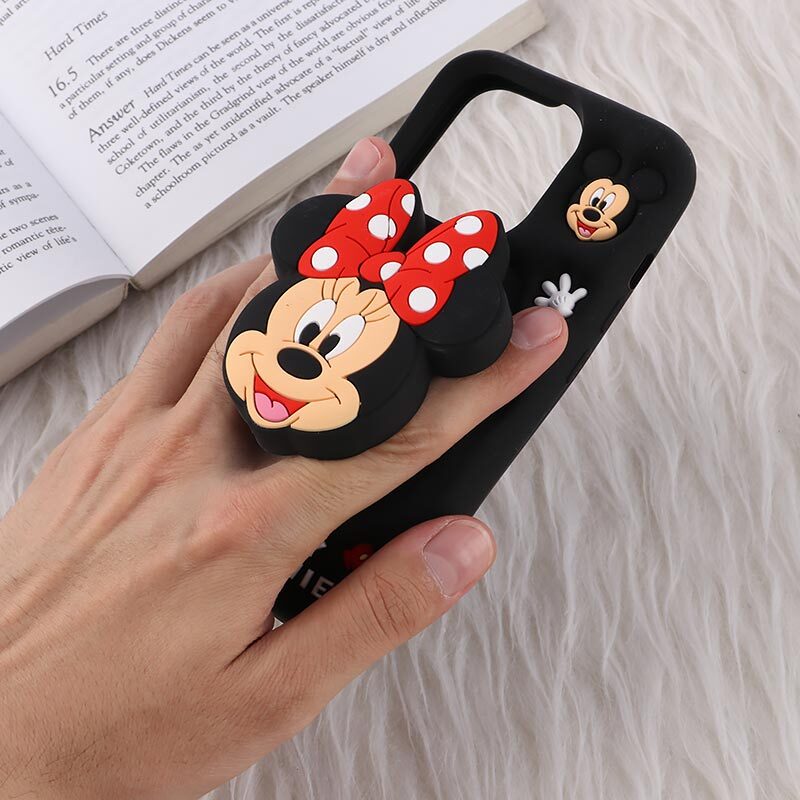 قاب سیلیکونی آیفون iPhone 13 Pro پاپ سوکت دار طرح Mickey & Minnie Mouse