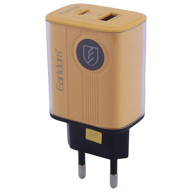 شارژر دیواری 20 وات ارلدام ES-EU40 QC3.0 PD 3A + کابل تبدیل تایپ سی