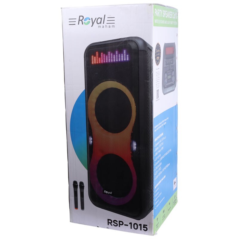 اسپیکر چمدانی بلوتوثی رویال RSP-1015 + میکروفون و ریموت کنترل