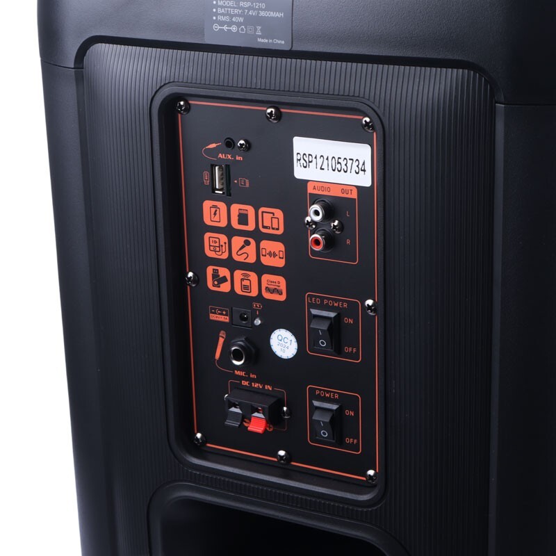 اسپیکر بلوتوثی رویال Partybox RSP-1210 + میکروفون و ریموت کنترل