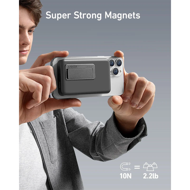 پاور بانک بی سیم فست شارژ انکر A1641 PD 20W ظرفیت 10000 میلی آمپر ساعت