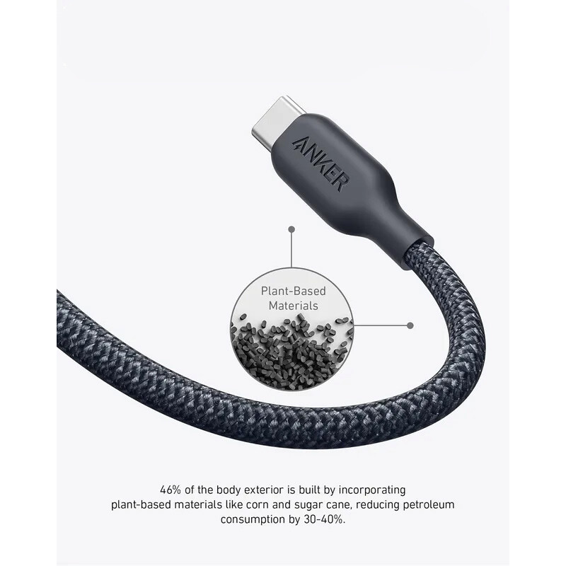کابل تبدیل فست شارژ Anker 544 A80F6 Type-C To Type-C PD 140W 1.8m