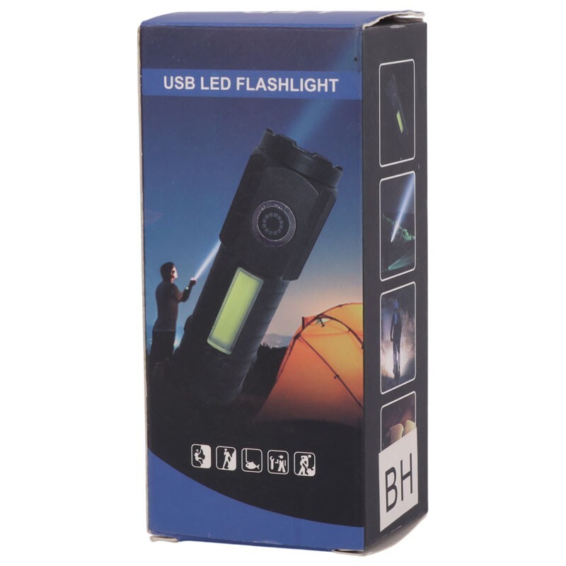 چراغ قوه پلیسی USB LED Flashlight