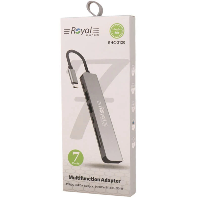 هاب 7 پورت Type-C رویال RHC-2120