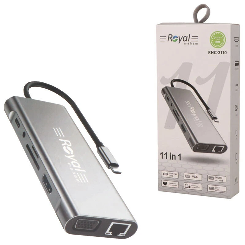 هاب 11 پورت Type-C رویال RHC-2110