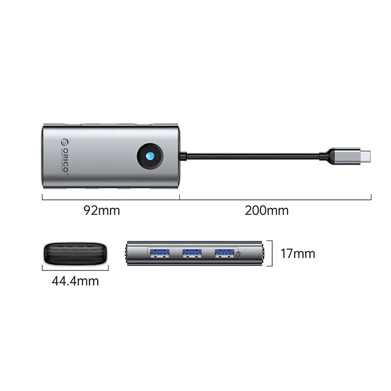 هاب 6 پورت Type-C اوریکو PW11-6P