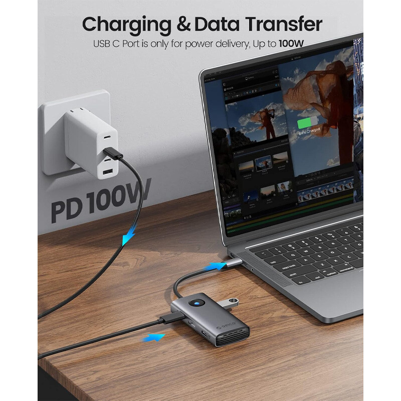 هاب 6 پورت Type-C اوریکو PW11-6P
