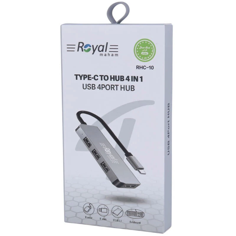 هاب 4 پورت Type-C رویال RHC-10