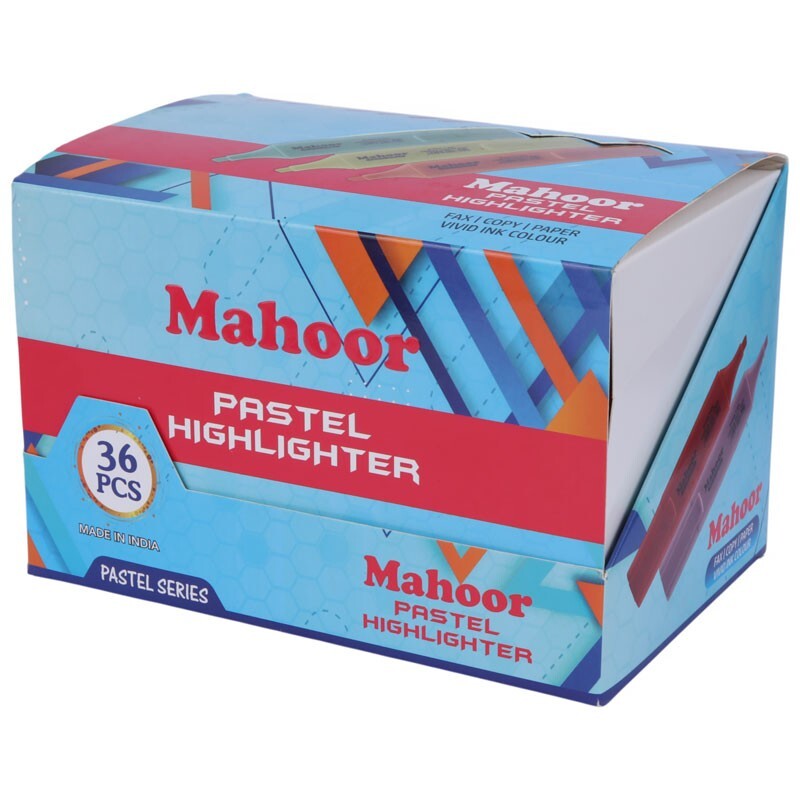 ماژیک هایلایت پاستلی ماهور Mahoor بسته 36 عددی