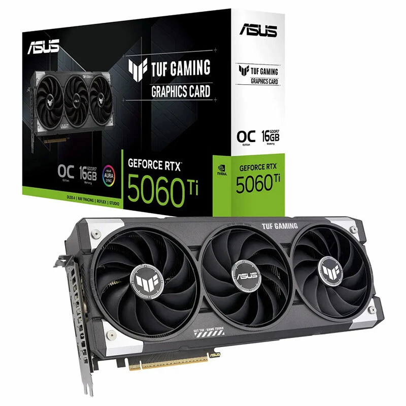 کارت گرافیک ASUS TUF Gaming GeForce RTX 5060 Ti OC Edition 16GB GDDR7 128Bit