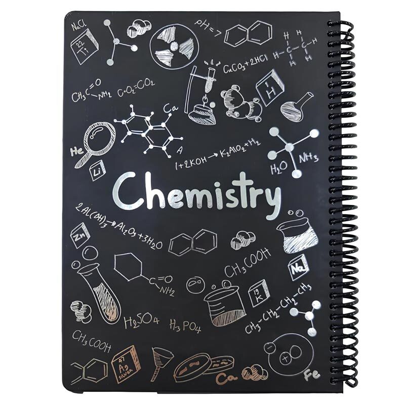 دفتر سیمی 100 برگ طرح Chemistry شاینی دات نوت