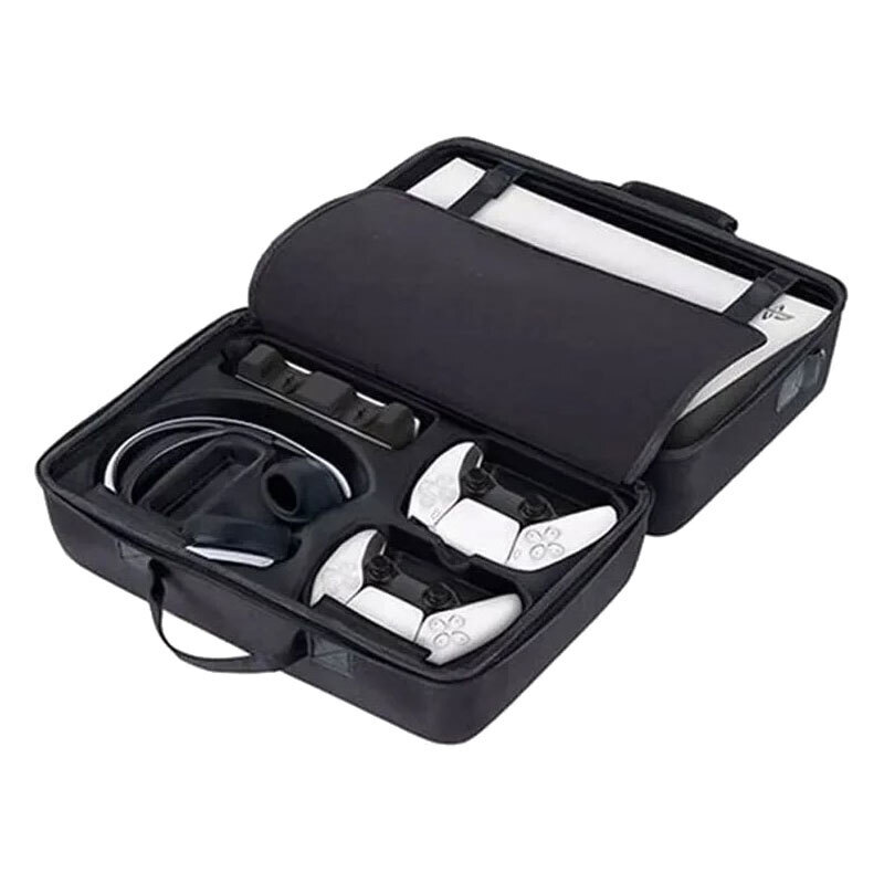 کیف کنسول بازی PS5 Slim طرح چریکی مشکی خاکستری