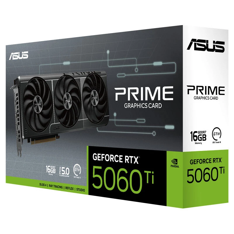 کارت گرافیک ASUS Prime GeForce RTX 5060 Ti 16GB GDDR7 128Bit